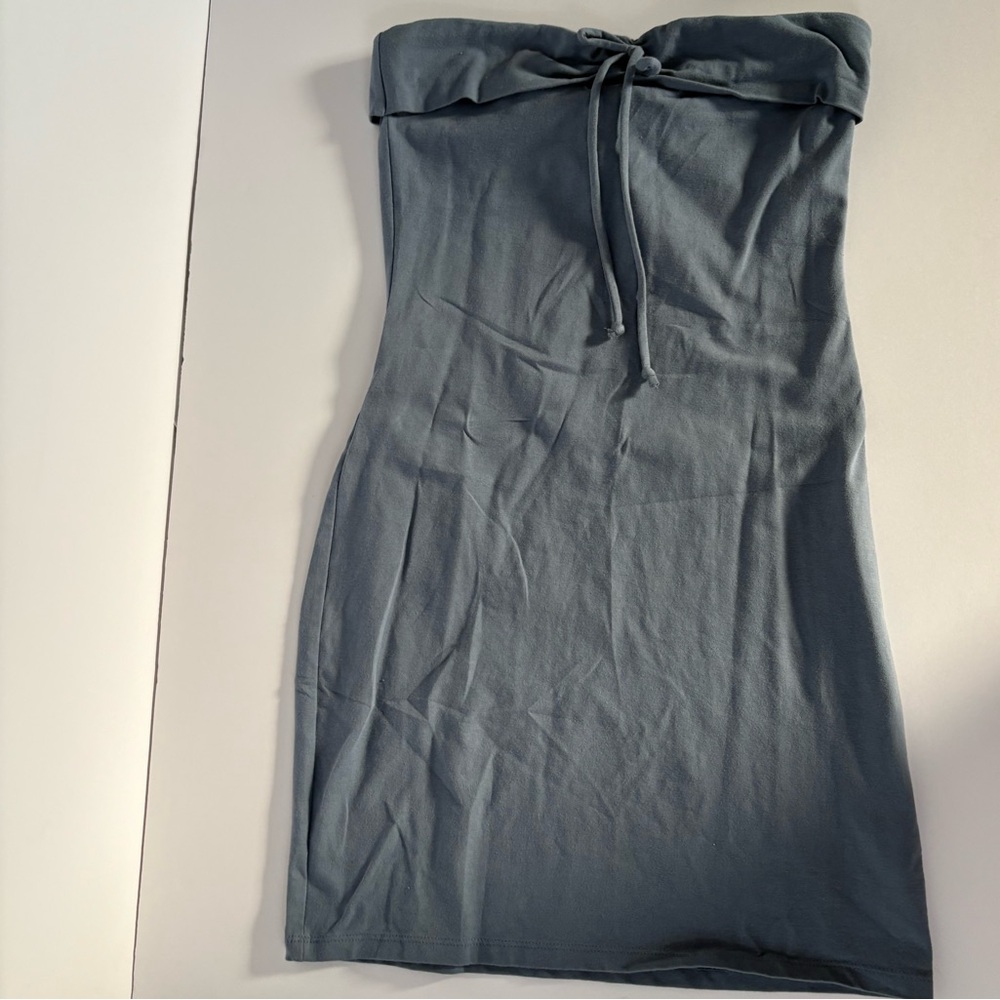 Blue Strapless Dress